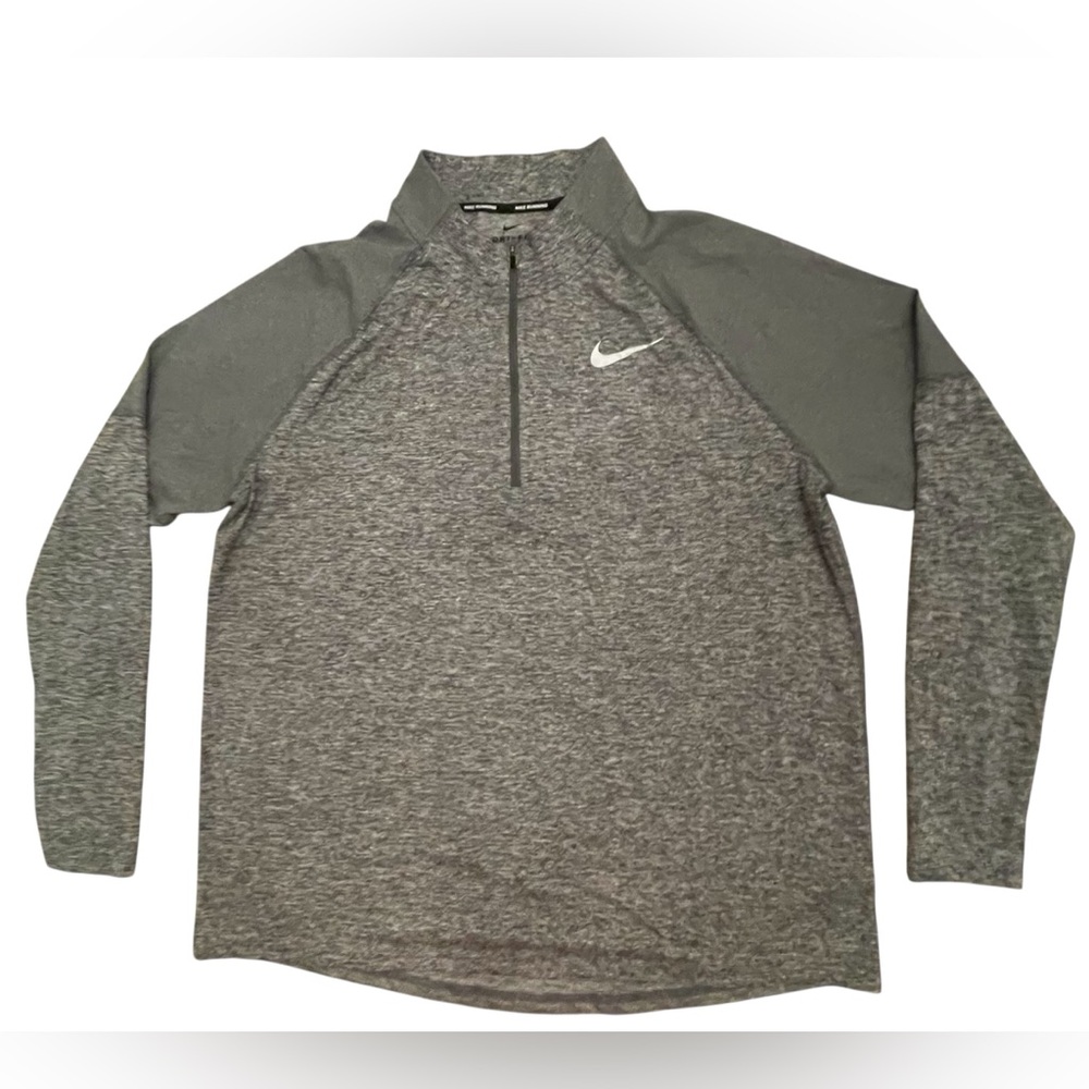 Nike Heather Gray Quarter-Zip Top